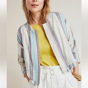 Anthropologie dRA Los Angeles Viola striped jacket size small